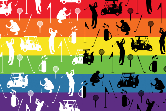 2 Rainbow Golf Seamless Patterns