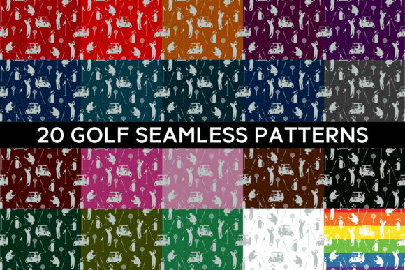 20 Golf Seamless Patterns
