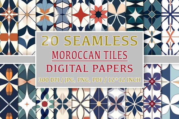 20 Seamless Moroccan Tiles Patterns