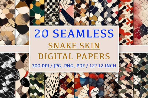 20 Seamless Snake Skin Patterns
