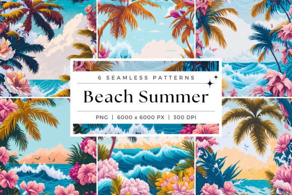 Beach Summer Seamless Patterns
