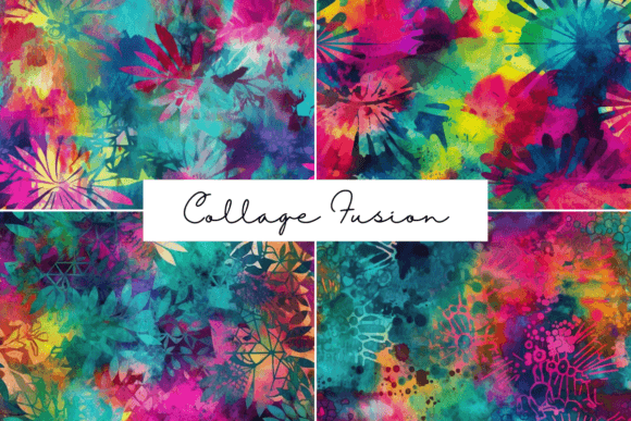 Collage Fusion Seamless Patterns