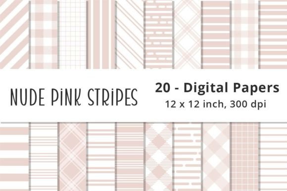Exploring the Versatility of Nude Pink Stripes Digital Paper Patterns
