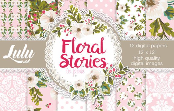 Floral Stories in Pink, Patterns