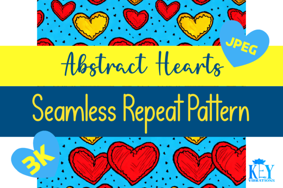 Hearts Abstract Seamless Repeat Patterns