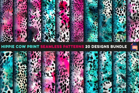 Hippie Cow Print Seamless Patterns: A Creative Resource for Designers and Enthusiasts
