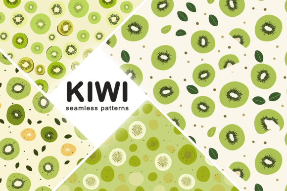 Kiwi Seamless Patterns Minimal