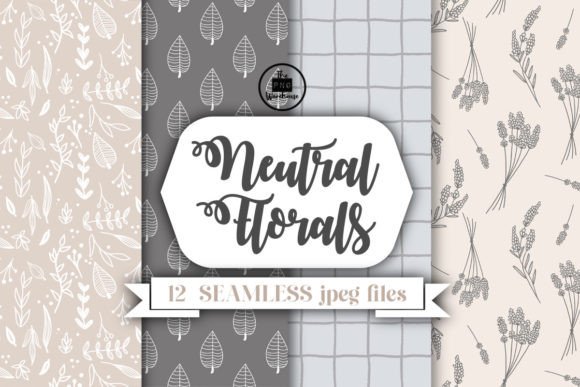 Neutral Florals: 12 Seamless Patterns for Versatile Design Use