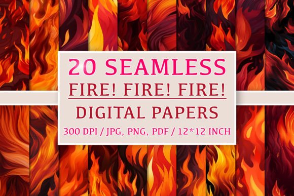 Seamless Fire Patterns for Creative Projects