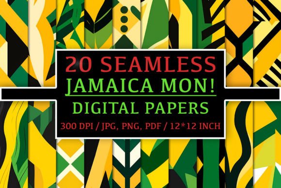 Seamless Jamaica-Inspired Patterns