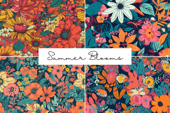 Summer Blooms Seamless Patterns: A Vibrant Canvas for Creative Expression