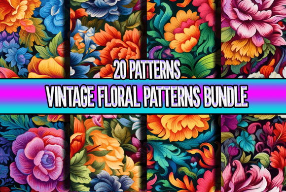 Vintage Floral Patterns Bundle