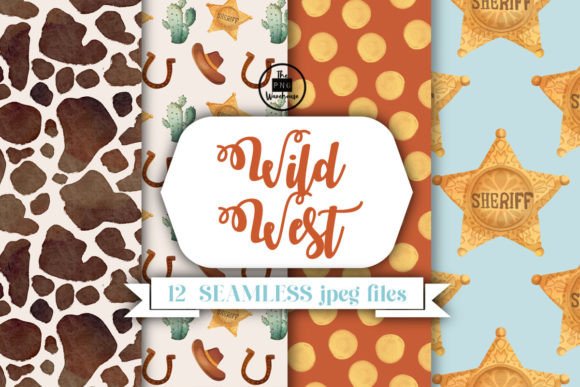 Wild West - 12 Seamless Patterns
